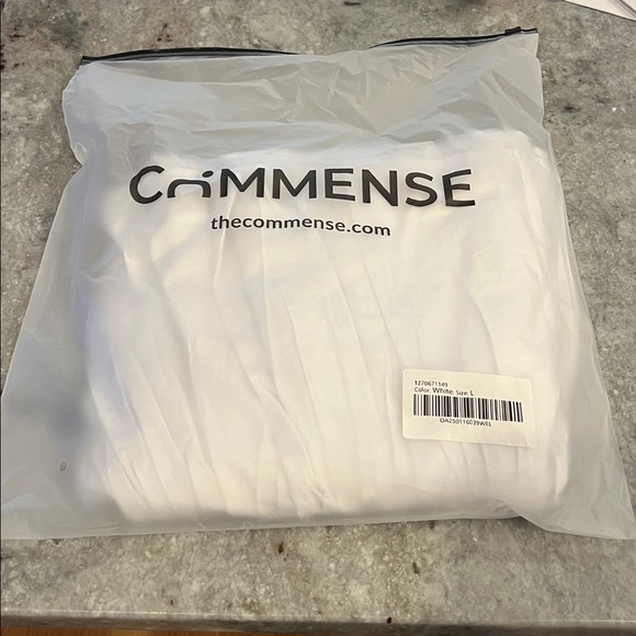 NWT Commense White Strapless Pleated Top - Picture 8 of 11